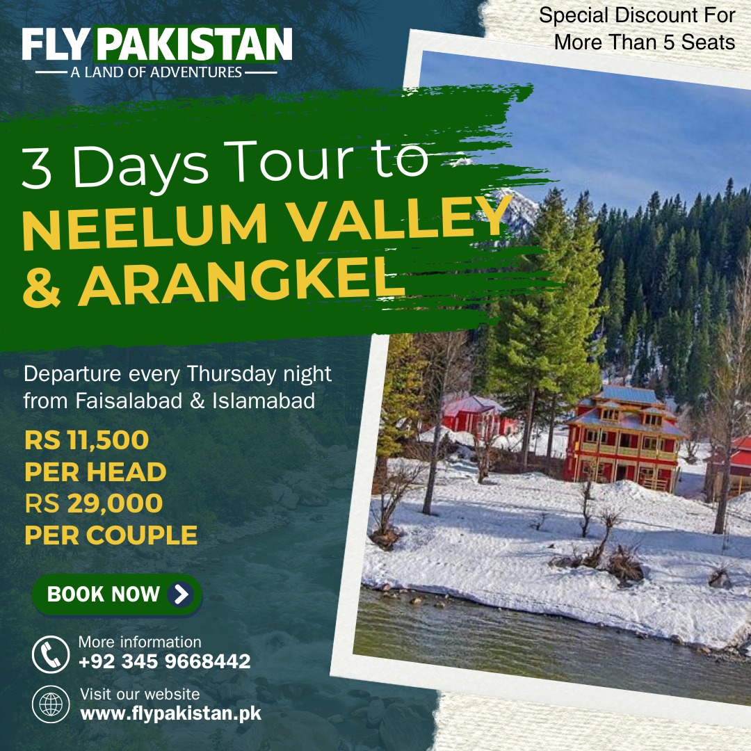 Book Deal 3 Days Winter Tour To Neelum Valley And Arangkel